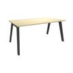 Bureau simple STEELY - L120 cm - Pieds carbone - plateau imitation Erable