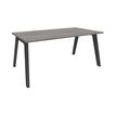 Bureau simple STEELY - L160 cm - Pieds carbone - plateau imitation Chêne gris