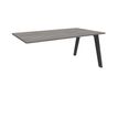 Bureau simple STEELY - L140 cm - Bureau suivant - Pieds carbone - plateau imitation Chêne gris