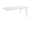 Bureau simple STEELY - L160 cm - Bureau suivant - Pieds blanc - plateau Blanc Perle