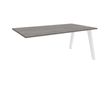 3253310162471-Bureau simple STEELY - L160 cm - Bureau suivant - Pieds blanc - plateau imitation Chêne gr-P_79432528_1-0