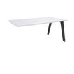 Bureau simple STEELY - L180 cm - Bureau suivant - Pieds carbone - plateau Blanc perle