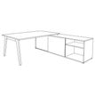 3253310163362-Bureau STEELY Manager - L180 x P100 x H72,5 cm - console retour à droite (2 tiroirs) L200 x P60 x H72,5 cm - pieds carbone - p-P_79432617_4-3