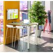 3253310166097-Table Lounge - L120xH105xP60 cm - 2 Pieds alu - plateau imitation hêtre-P_79432803_2-1