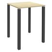 Table Lounge - L80xH105xP80 cm - 4 Pieds carbone - plateau imitation érable