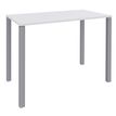 3253310166448-Table Lounge 4 pieds - L120xH105xP80 cm - Pied alu - plateau blanc perle-P_79432838_1-0