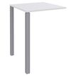 3253310166646-Table Lounge - L80xH105xP80 cm - 2 pieds alu - plateau blanc perle-P_79432858_1-0
