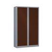 3219096910439-Armoire haute monobloc à rideaux ETIC - 198 x 120 cm - aluminium/imitation wengé-P_79433032_1-0