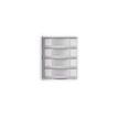 3219099811603-Module 4 tiroirs pour armoire à rideaux - hauteur 100 mm - gris-P_79433048_2-1
