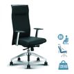 3700339877812-Fauteuil de bureau WILSON - accoudoirs fixes - appui-tête intégré - cuir noir-P_79433444_1-0