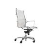 3700339883073-Fauteuil de bureau design - ENEO - Accoudoirs fixes en aluminium chromé - Blanc -P_79433448_1-0