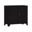 3219099252925-Armoire démontable à portes battantes avec pieds - 80x80 cm - noir vernis-P_79433882_1-0