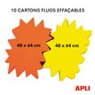 3270241159103-Apli Agipa - 10 éclatés fluo effaçables - jaune/orange - 48 x 64 cm--1