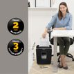 0043859743568-Fellowes Powershred 6M - destructeur de documents coupe croisée mini-cut - 6 feuilles - Corbeille 13 l--5