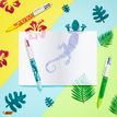3086123542532-BIC 4 Couleurs Velours - 12 Stylos à bille 4 couleurs - corps assortis motif jungle-P_79438268_7-6