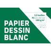 3329680938166-Clairefontaine - Pochette dessin blanc - 12 feuilles - A4 (21 x 29,7 cm) - 180 gr-P_79438473_1-0