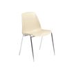 Chaise CHARLOTTE - pieds chromés sans accroche - beige