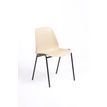 3701338800344-Chaise CHARLOTTE - pieds noirs sans accroche - coque M1 (non feu) - beige-P_79438543_1-0