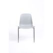 3701338800467-Chaise CHARLOTTE - pieds chromés avec accroches - gris clair-P_79438550_2-1