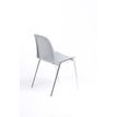 3701338800467-Chaise CHARLOTTE - pieds chromés avec accroches - gris clair-P_79438550_4-3
