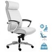 3700339883479-Fauteuil de bureau WILLIAM - accoudoirs articulés - appui-tête intégré - cuir blanc-P_79438591_1-0