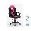 3701338800672-Fauteuil gamer FORMULE 1 - accoudoirs fixes - noir et rose-P_79438606_1-0
