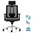 Fauteuil de bureau SHADE - accoudoirs réglables - appuie-tête réglable - noir et gris