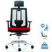 Fauteuil de bureau SHADE - accoudoirs réglables - appuie-tête réglable - noir et rouge
