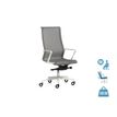 Fauteuil de bureau X-LIGHT - accoudoirs fixes - dossier haut - gris base blanche