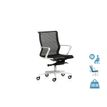 Fauteuil de bureau X-LIGHT - accoudoirs fixes - dossier bas - noir base blanche