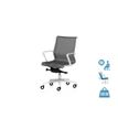 Fauteuil de bureau X-LIGHT - accoudoirs fixes - dossier bas - gris base blanche