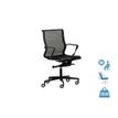 Fauteuil de bureau X-LIGHT - accoudoirs fixes - dossier bas - noir base noire