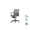 Fauteuil de bureau X-LIGHT - accoudoirs fixes - dossier bas - gris base noire
