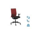 Fauteuil de bureau ergonomique ATIKA - accoudoirs en option - appui-tête non inclus - noir et rouge