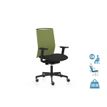 Fauteuil de bureau ergonomique ATIKA - accoudoirs en option - appui-tête non inclus - noir et vert