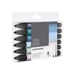 884955070437-ProMarker - Pack de 6 marqueurs double pointe - tons de ciel 1-P_79440718_1-1