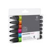 884955070611-Winsor & Newton ProMarker - Pack de 6 marqueurs double pointe - couleurs assorties-P_79440729_1-0