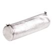 Clairefontaine - Trousse ronde - cuir - argent