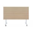 3483600857972-Table de réunion mobile et rabattable YES ! - 140 cm - Pieds blancs - Chêne-P_79440929_3-2