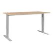 3483600858658-Bureau YES ! - 140 cm - Pieds ajustables gris - Chêne-P_79440943_1-0