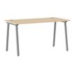 3483600875426-Bureau YES ! - 180 cm - Pieds arches fixes gris - Chêne-P_79440964_1-0