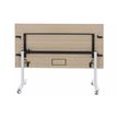 3483600875525-Table de réunion mobile et rabattable YES ! - 120 cm - Pieds blancs - Chêne-P_79440967_2-1