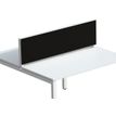 Ecran de séparation cadre aluminium H33 x L120 cm - cadre aluminium blanc - toile noir