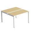 Bureau Bench 2 personnes EASYDESK - soit 2 plateaux L120xP80xH75 cm (L120 x P166) - Hêtre