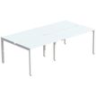 3660141254938-Bureau Bench 4 personnes EASYDESK - soit 4 plateaux L160xP80xH75 cm (L320 x P166) - Blanc-P_79441048_1-0