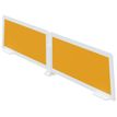 Lot de 2 écrans de séparation en polystyrène - H35 x L60 cm - orange