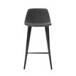 Lot de 2 tabourets MUST - pied noir - assise grise