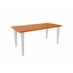 Bureau EVIDENCE - 180 cm - Pieds blancs - Plateau imitation merisier