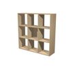 7331910014751-Bibliothèque modulaire MAXICOLOR - 9 cases - imitation chêne clair-P_79441475_1-0