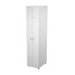 2012349514566-Armoire vestiaire 2 portes - H185 x L40 x P52 cm - Blanc--0